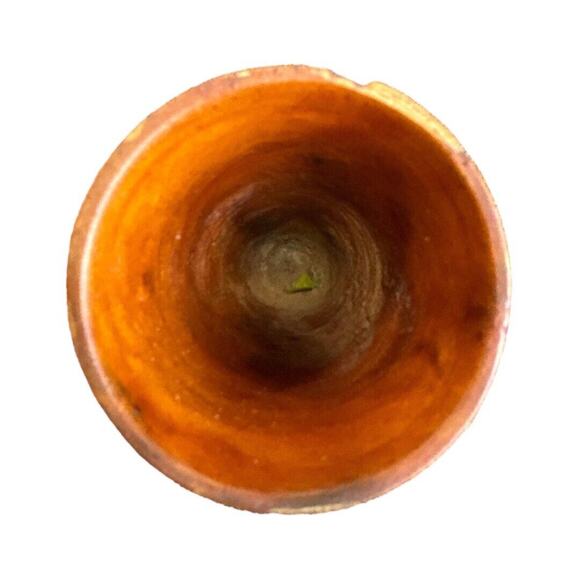 Hand Carved Wood Vase 7.5” St. Marten - Picture 7 of 8